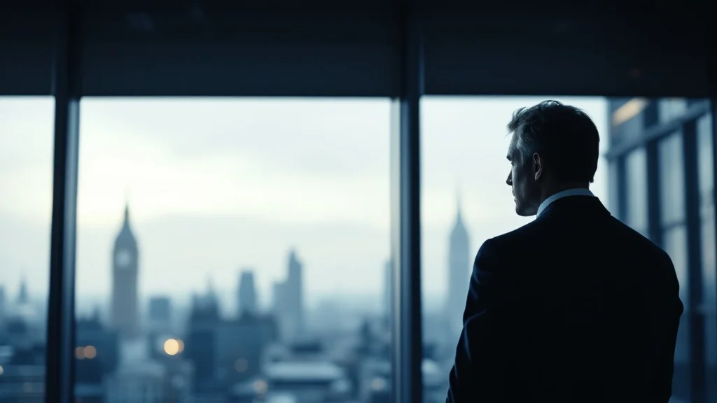 A founder at the office window, weighing whether to grow or scale