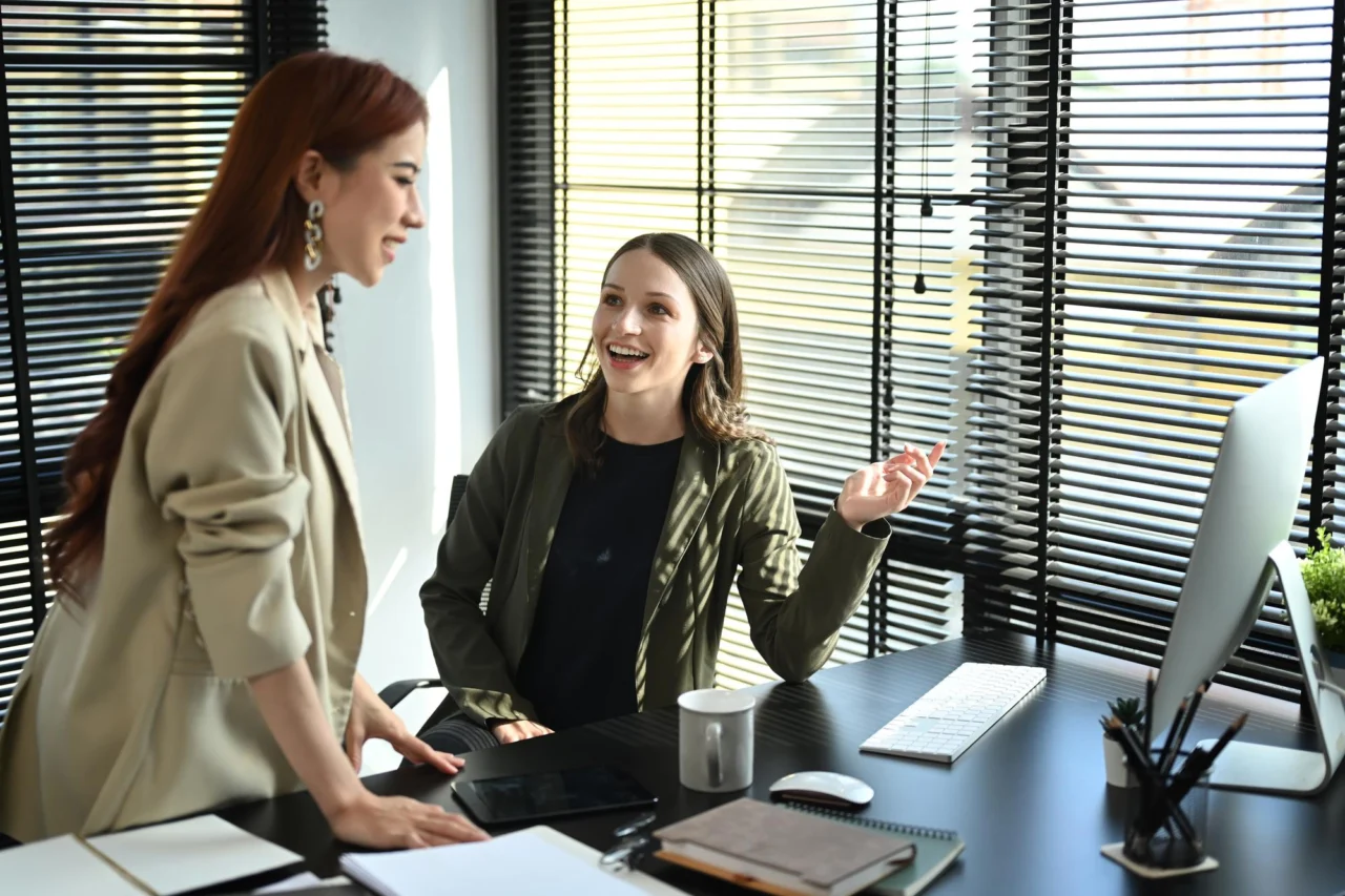 A founder's direct line to a small team giving way to layers as the company grows